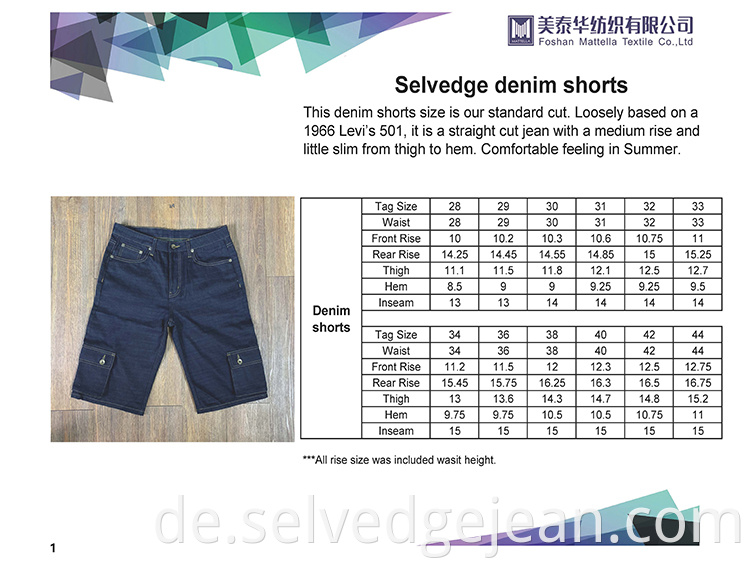 Regenbogen Süßigkeit Schuss 100% Baumwolle Japaner Blue Selvedge Jeans Stoff plus Größe Frachthosen Taschen Denim Frauen Männer Jeans Shorts